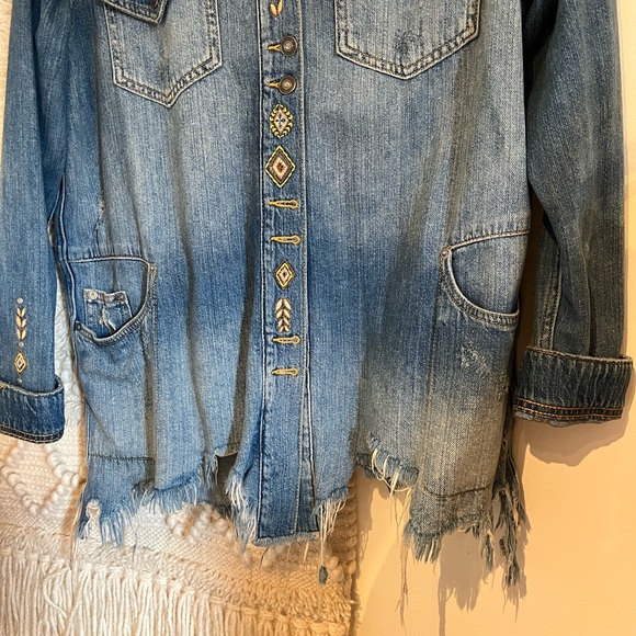 Free people denim shacket - Picture 4 of 10